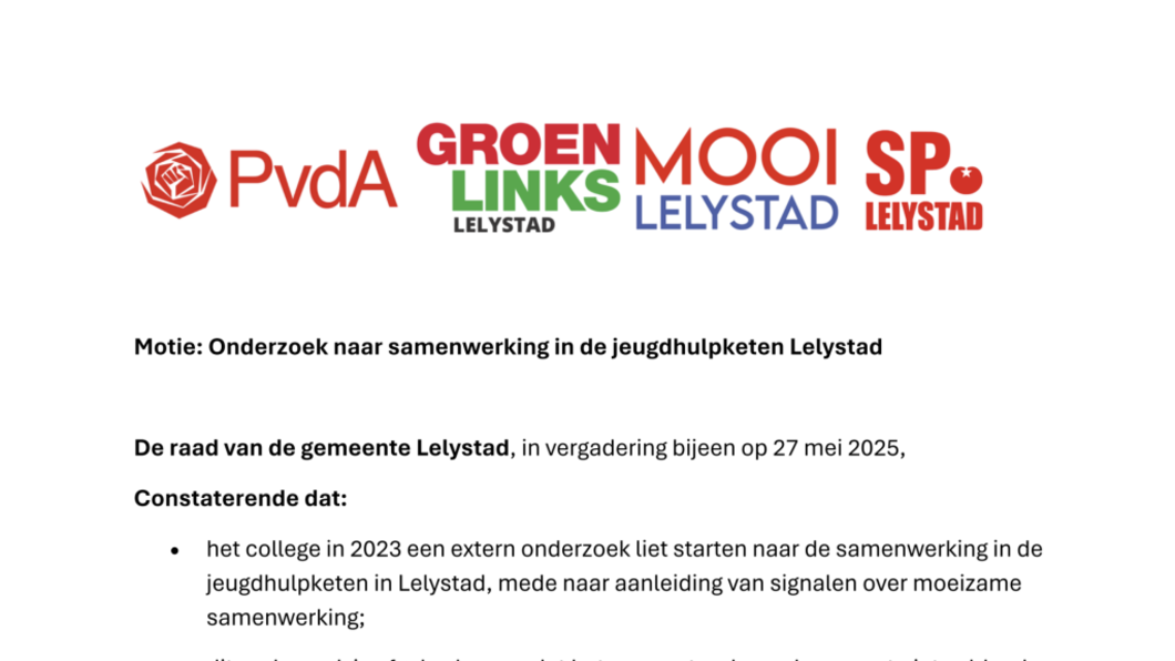 Motie-jeugdzorg